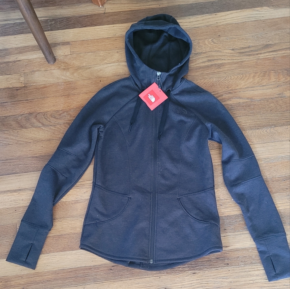 Northface Zip Jacket w/ Hood & Pockets Women's Size Small Black Athleisure